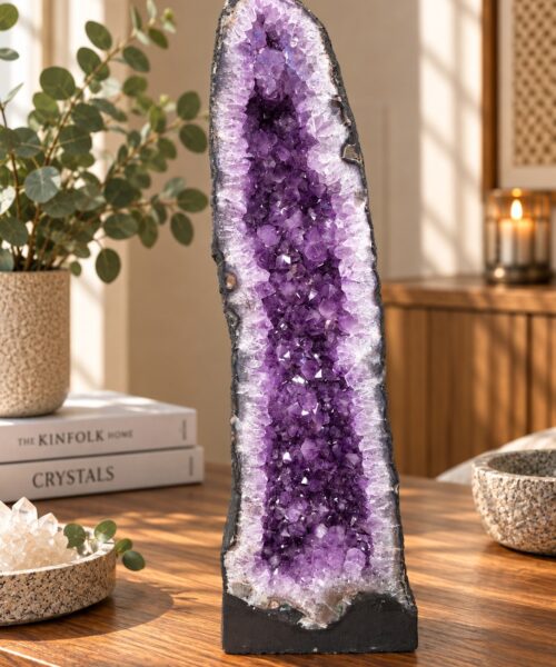 Tall Amethyst Crystal Geode 1117 Premium Queen Grade 23.92kg H72xW23xD15cm