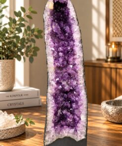 Tall Amethyst Crystal Geode 1120 Premium Queen Grade 26.10kg H72xW21xD17cm
