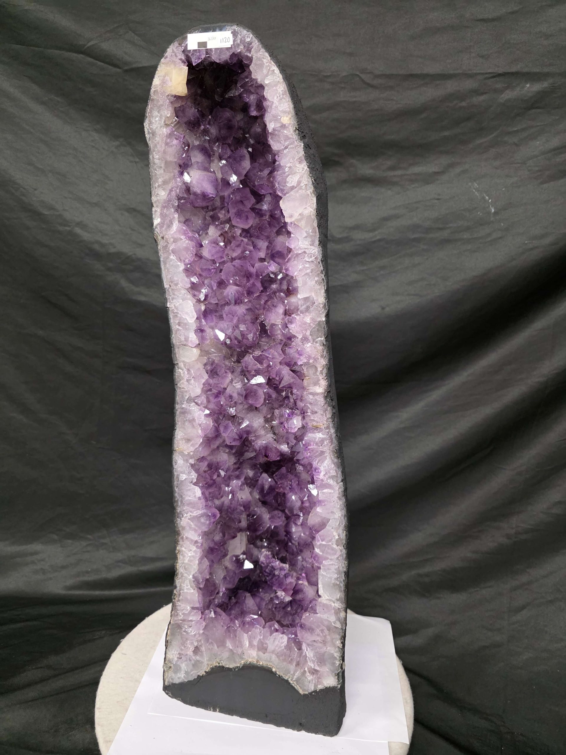 Tall Amethyst Crystal Geode 1120 Premium Queen Grade 26.10kg H72xW21xD17cm