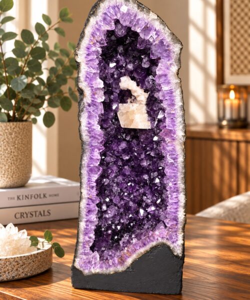 Tall Amethyst Crystal Geode 1124 Premium Queen Grade 30.31kg H62xW28xD16cm