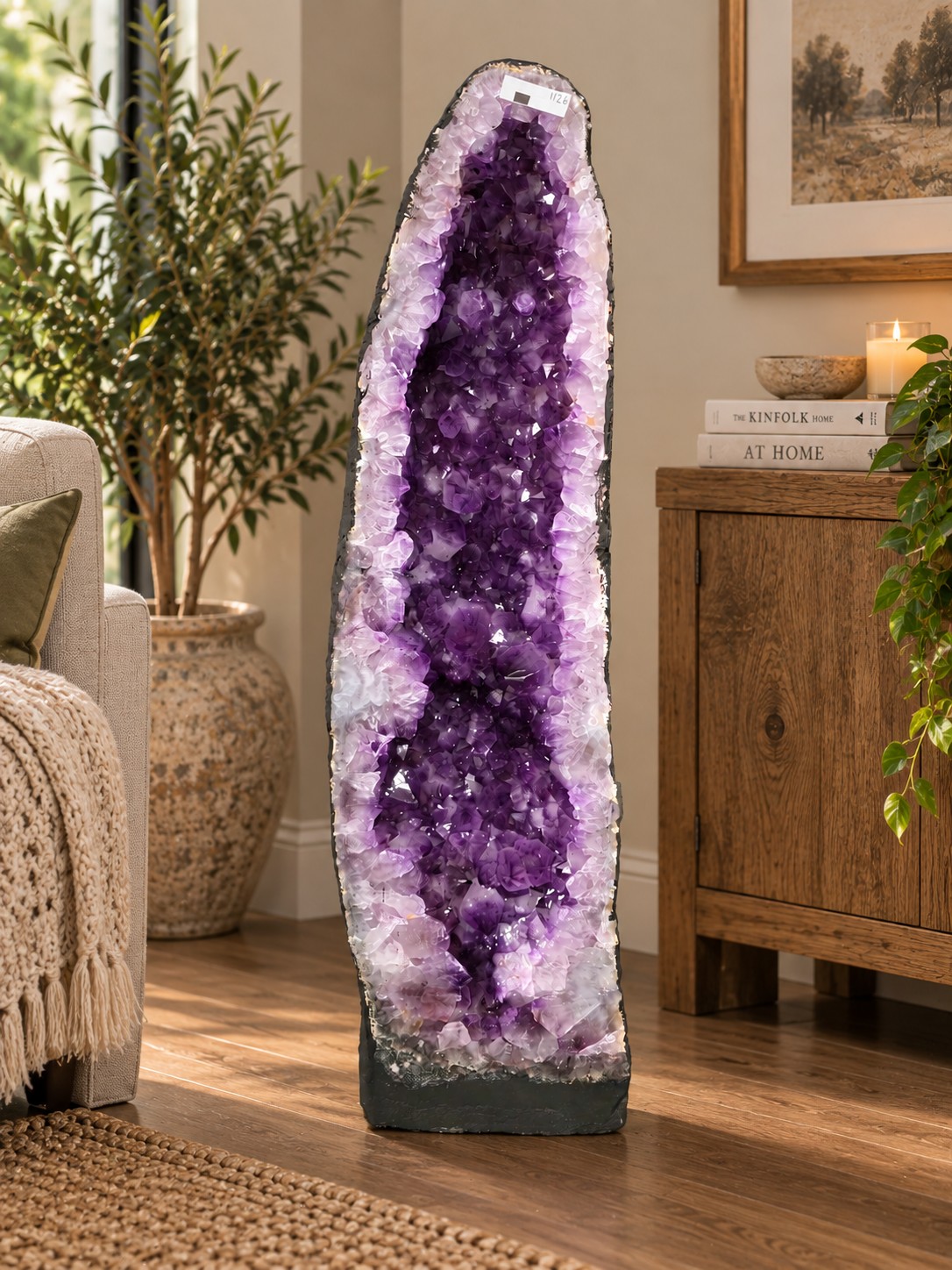 Very Tall Amethyst Crystal Geode 1126 Premium Queen Grade 34.53kg – H80xW23xD16cm