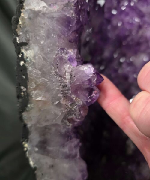 Tall Amethyst Crystal Geode 1128 Premium Queen Grade 31.51kg H56xW23xD23cm - Image 8