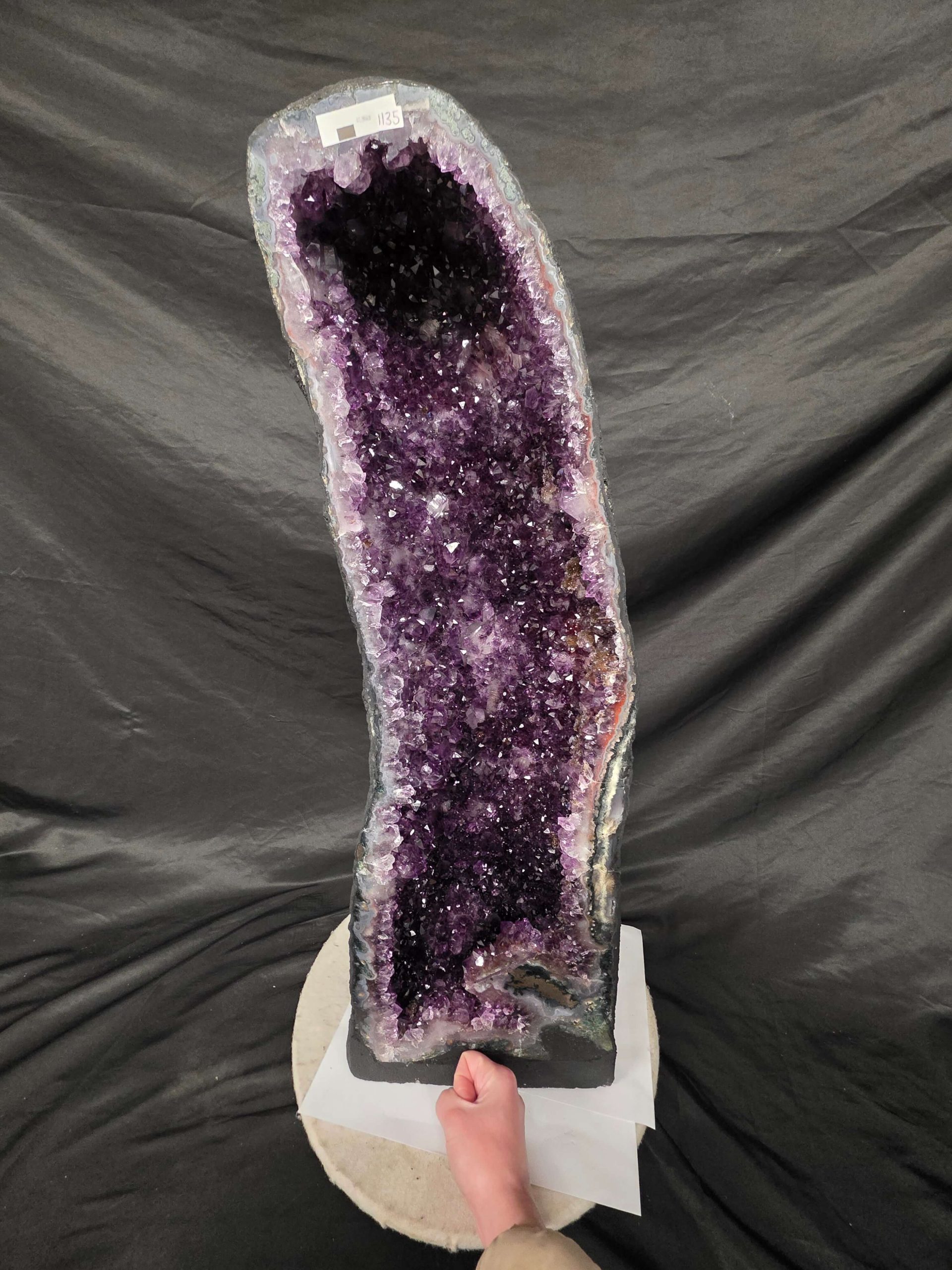 Tall Amethyst Crystal Geode 1135 Premium Queen Grade 41.98kg H74xW25xD19cm - Image 11