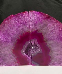 Pink Natural Edge Microcrystalline Quartz Premium Bookends 1 Ornament Handpicked