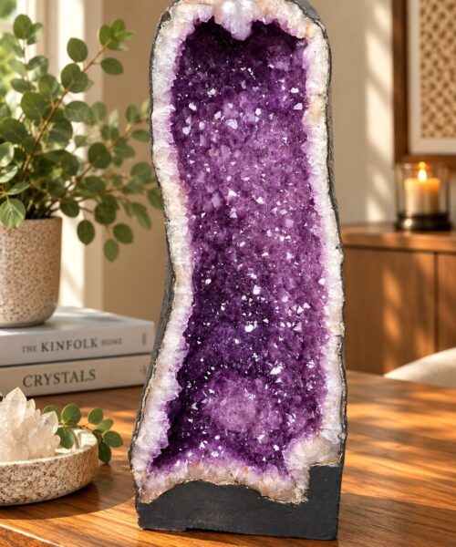 Tall Amethyst Crystal Geode 1121 Premium Queen Grade 57.37kg H71xW30xD25cm