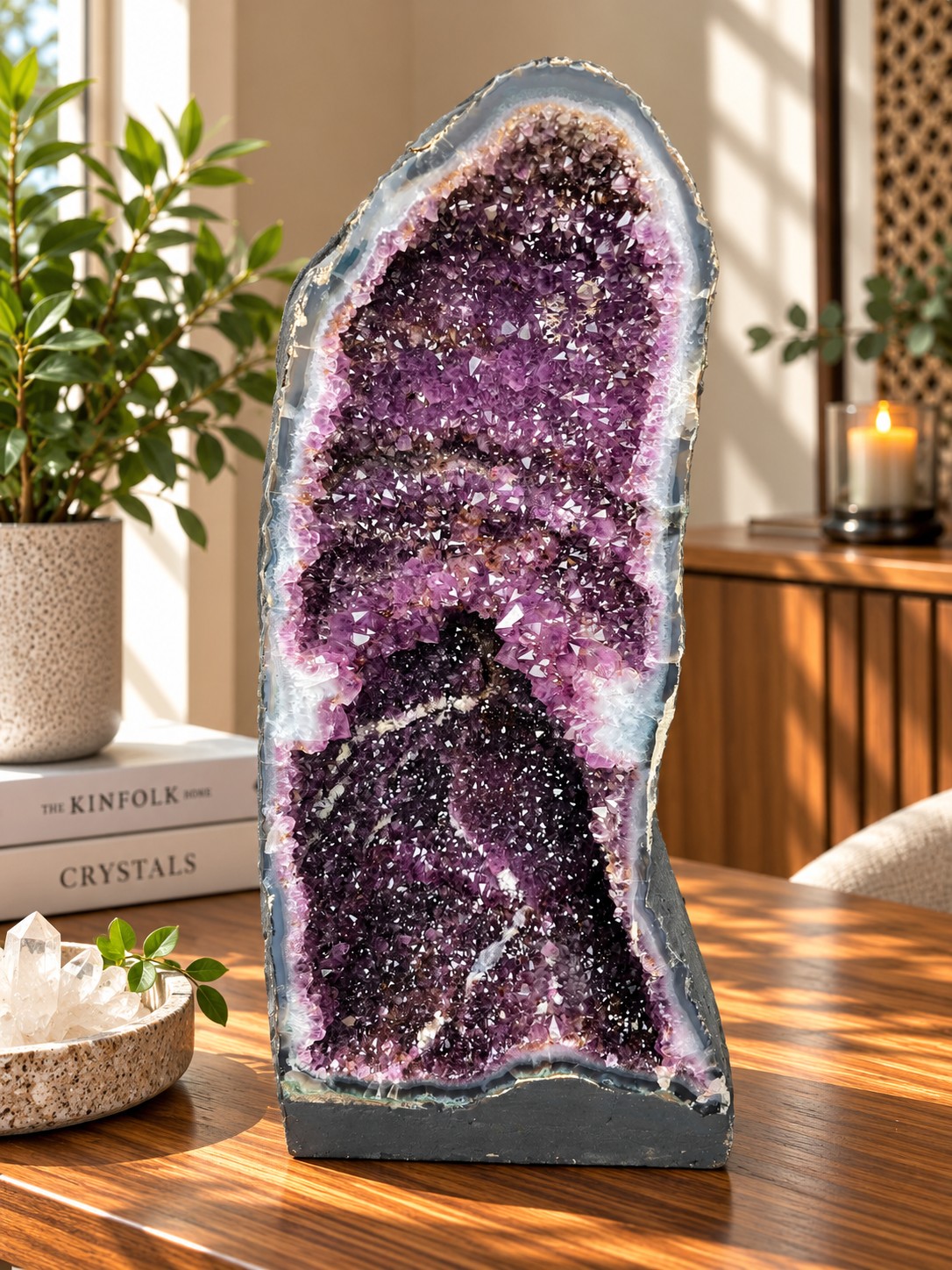 Tall Amethyst Crystal Geode 1132 Premium Queen Grade 53.42kg H69xW33xD38cm
