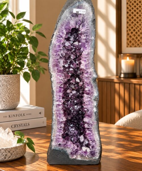 Tall Amethyst Crystal Geode 1137 Premium Queen Grade 46.73kg H75xW26xD23cm