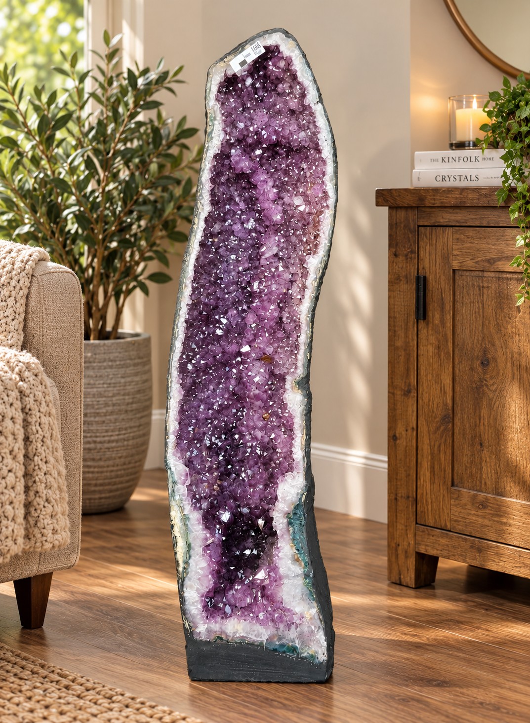 Very Tall Amethyst Crystal Geode 1138 Premium Queen Grade 50.06kg – H97xW23xD25cm