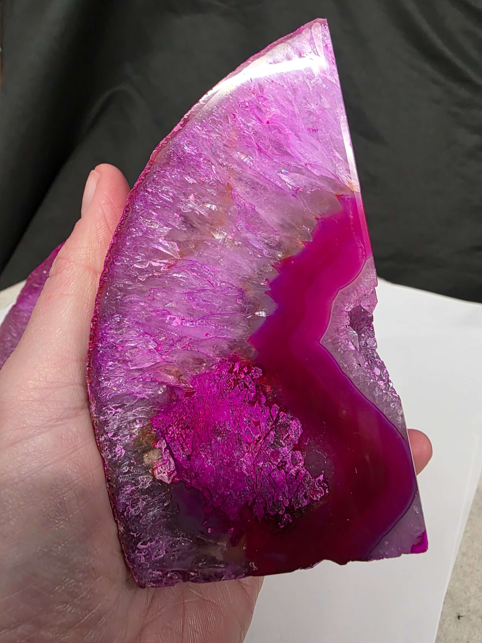 Pink Natural Edge Microcrystalline Quartz Premium Bookends 1 Ornament Handpicked - Image 11