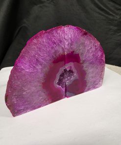 Alternative view of Pink Natural Edge Microcrystalline Quartz Premium Bookends 1 Ornament Handpicked