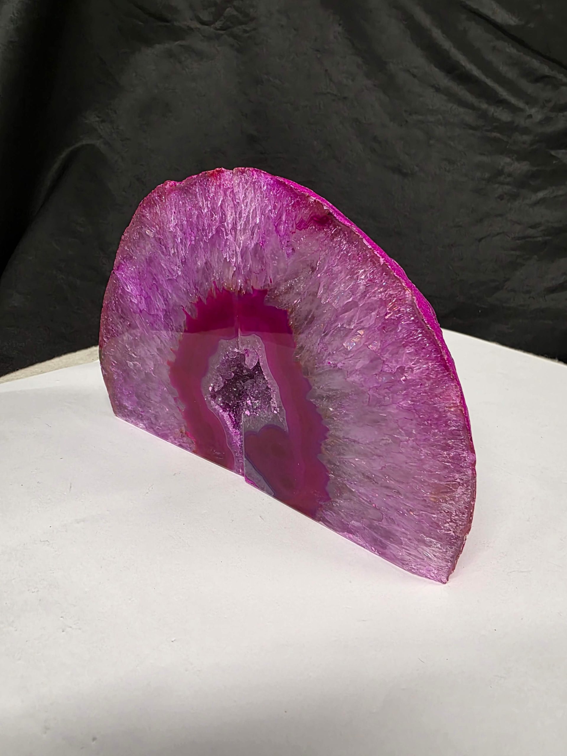 Pink Natural Edge Microcrystalline Quartz Premium Bookends 1 Ornament Handpicked - Image 3