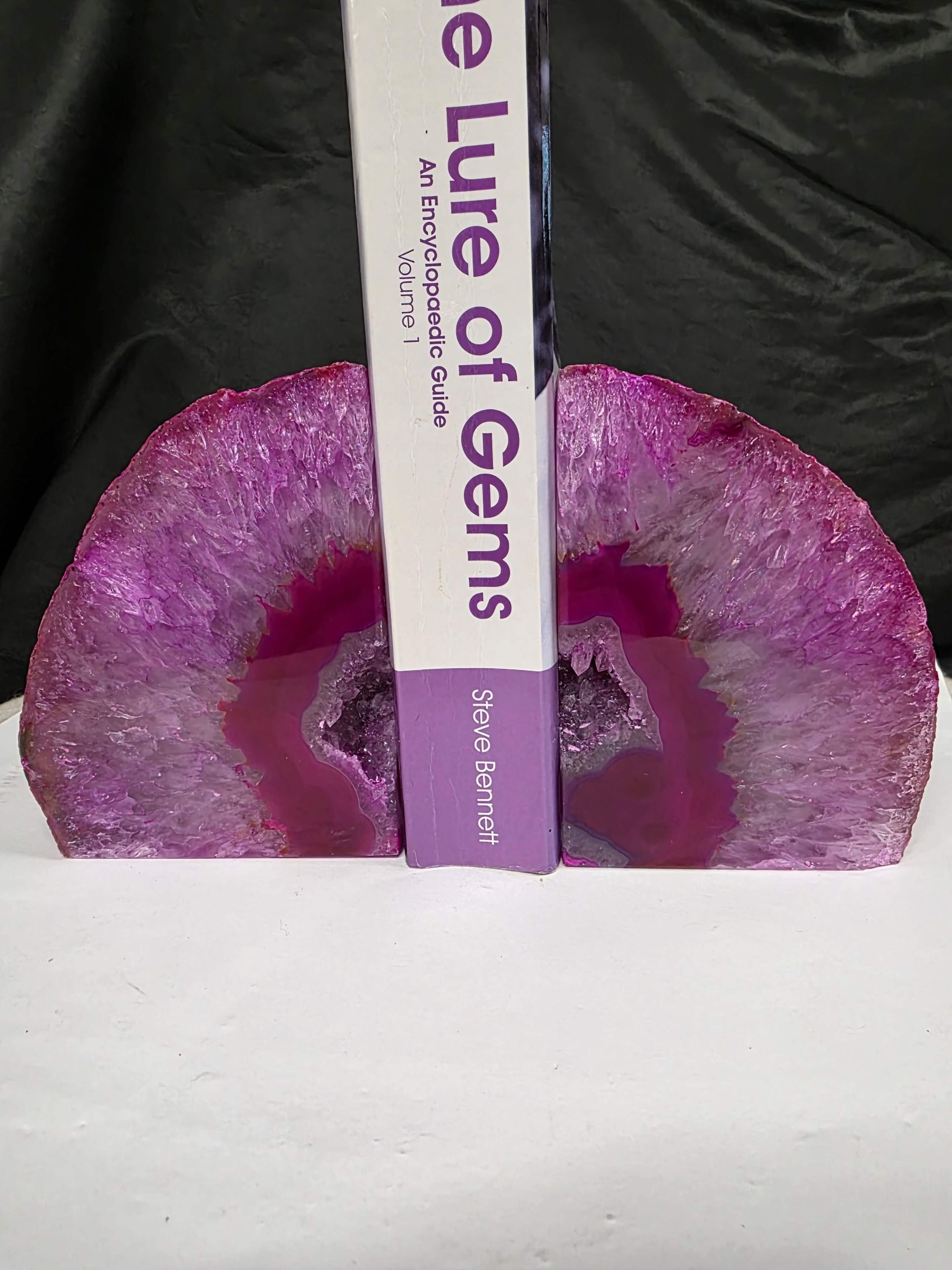 Pink Natural Edge Microcrystalline Quartz Premium Bookends 1 Ornament Handpicked - Image 4