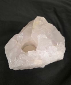 Large Premium Rock Crystal Quartz Candle Holder 44 Clear Crystal White Tealight Holders 1.669g H7xW16xW15cm