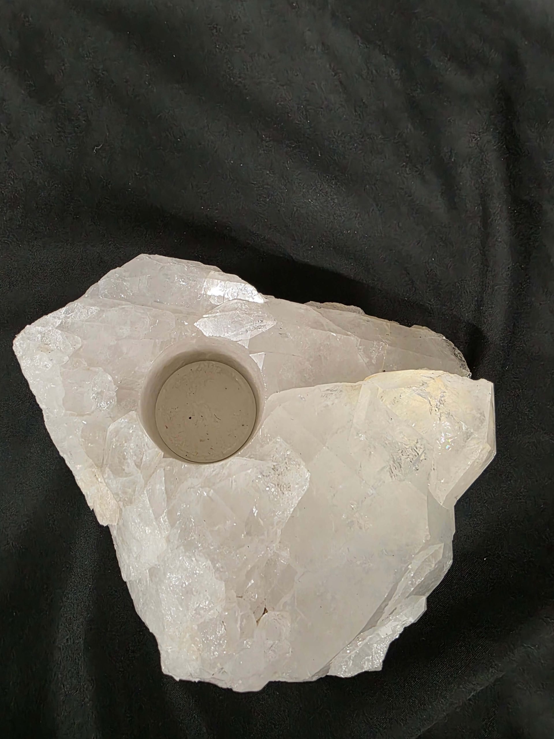 Large Premium Rock Crystal Quartz Candle Holder 44 Clear Crystal White Tealight Holders 1.669g H7xW16xW15cm - Image 3