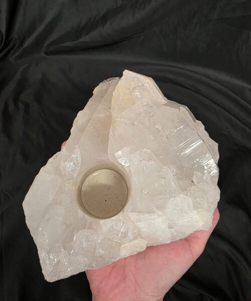 Large Premium Rock Crystal Quartz Candle Holder 44 Clear Crystal White Tealight Holders 1.669g H7xW16xW15cm - Image 8
