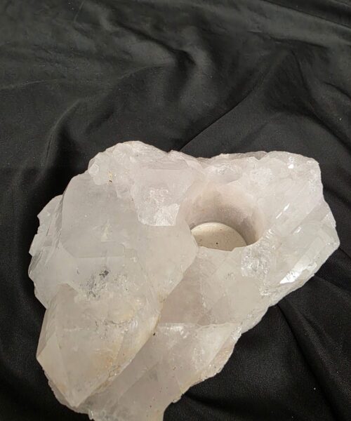Large Premium Rock Crystal Quartz Candle Holder 44 Clear Crystal White Tealight Holders 1.669g H7xW16xW15cm - Image 9