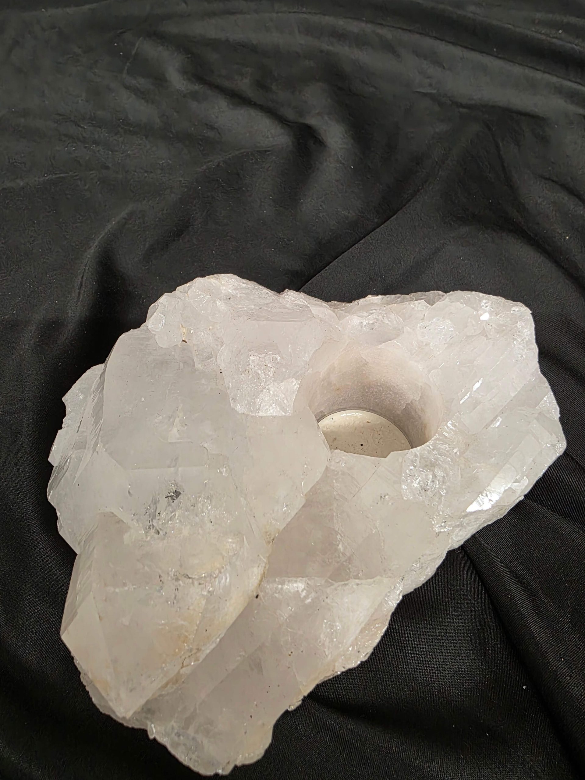 Large Premium Rock Crystal Quartz Candle Holder 44 Clear Crystal White Tealight Holders 1.669g H7xW16xW15cm - Image 9