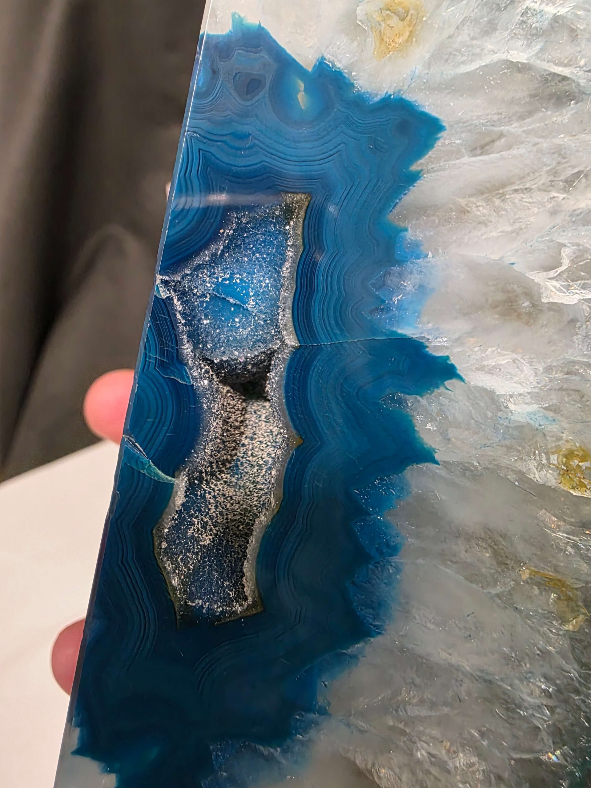 Teal Agate 24ct Gold Edge Microcrystalline Quartz Premium Bookends 5 Ornament Handpicked Size is 1.762kg - H12xW14.5xD8cm - Image 12