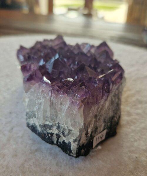 Large Premium High Grade Amethyst Raw Druzy Cluster Piece 114 - 702g H4.5xW13xD8cm - Image 6