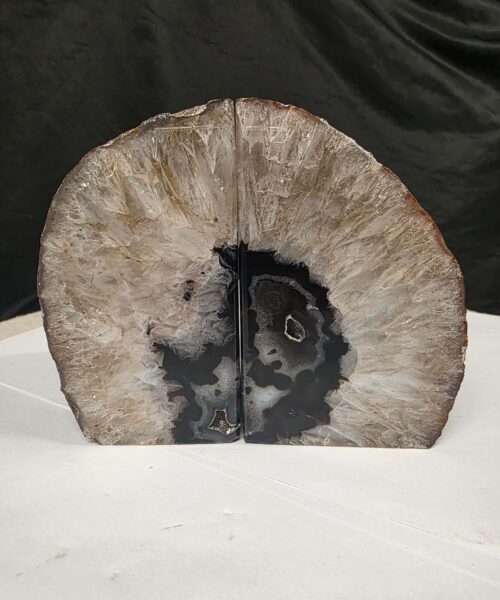 Black Natural Edge Microcrystalline Quartz Premium Bookends 1 Ornament Handpicked Size 1.655kg H12xW15xD7cm - Image 3
