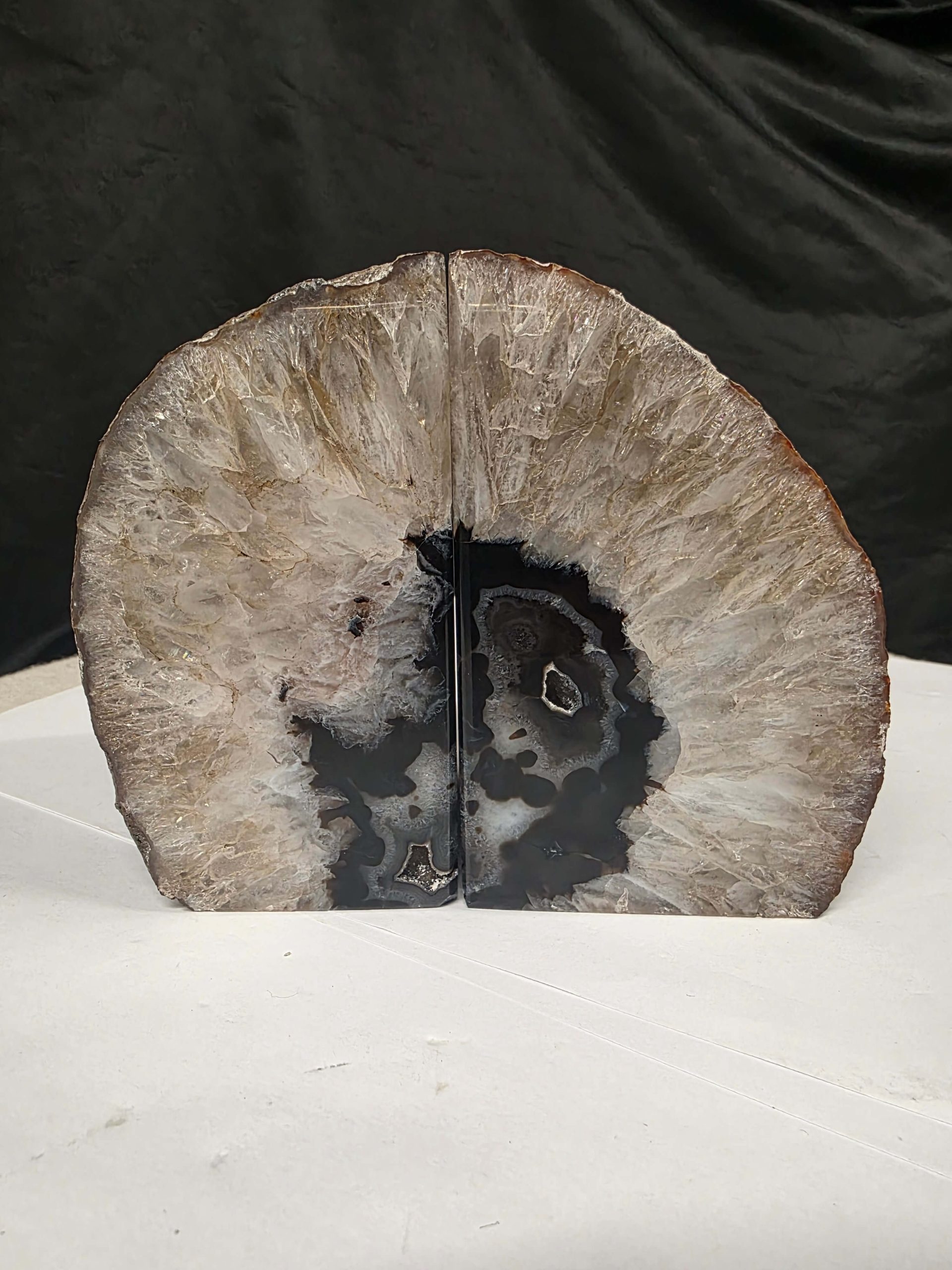 Black Natural Edge Microcrystalline Quartz Premium Bookends 1 Ornament Handpicked Size 1.655kg H12xW15xD7cm - Image 3