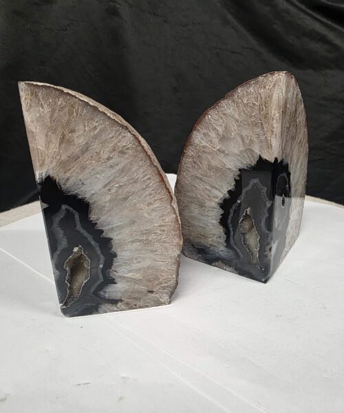 Black Natural Edge Microcrystalline Quartz Premium Bookends 1 Ornament Handpicked Size 1.655kg H12xW15xD7cm - Image 11