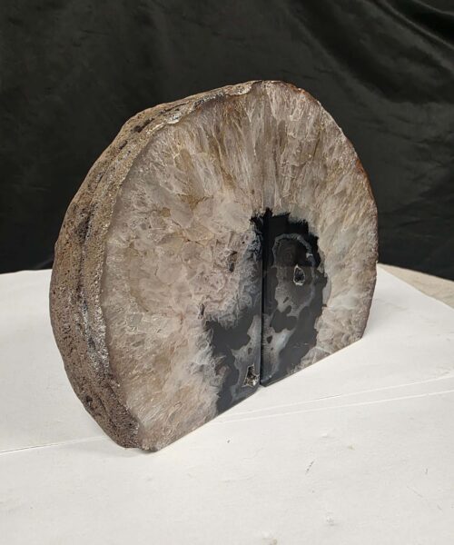 Black Natural Edge Microcrystalline Quartz Premium Bookends 1 Ornament Handpicked Size 1.655kg H12xW15xD7cm - Image 4
