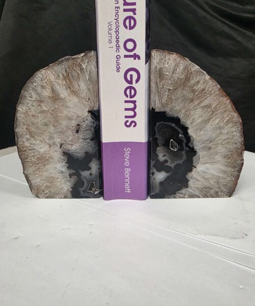 Black Natural Edge Microcrystalline Quartz Premium Bookends 1 Ornament Handpicked Size 1.655kg H12xW15xD7cm - Image 5