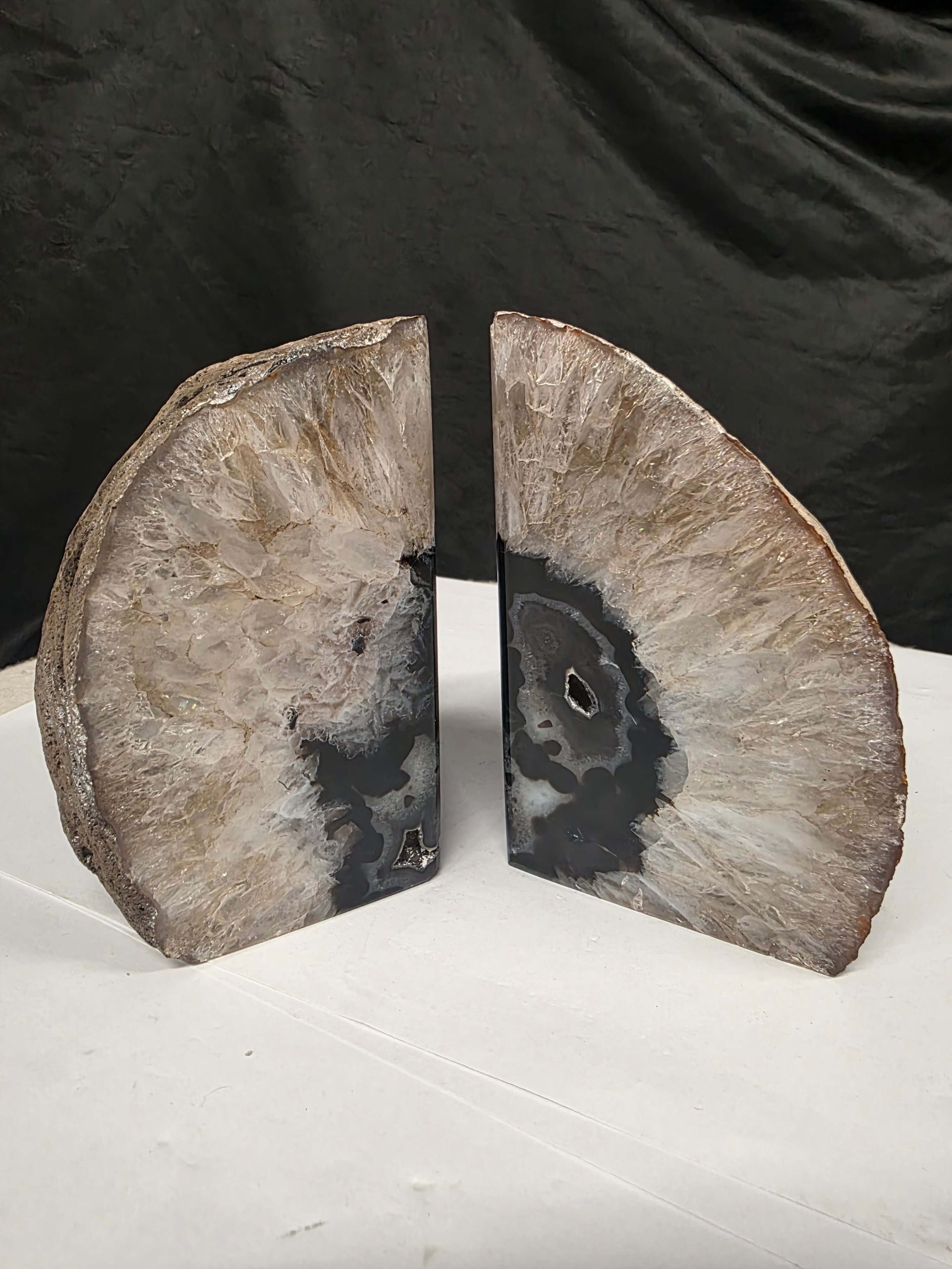 Black Natural Edge Microcrystalline Quartz Premium Bookends 1 Ornament Handpicked Size 1.655kg H12xW15xD7cm - Image 10