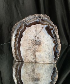 Black Natural Edge Microcrystalline Quartz Premium Bookends 3 Ornament Handpicked Size 2.123kg H14xW15xD7cm