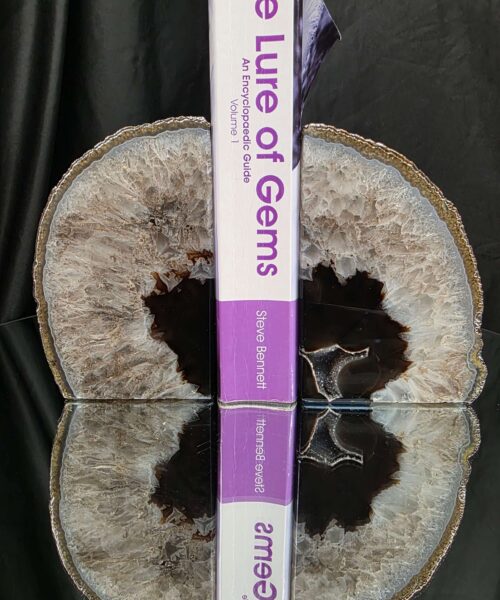 Black Agate Silver Edge Microcrystalline Quartz Premium Bookends 2 Ornament Handpicked Size 1.689kg H15xW17xD6cm - Image 5