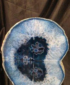 Blue Natural Edge Microcrystalline Quartz Premium Bookends 1 Ornament Handpicked Size 2.374kg H12.5xW22xD7cm