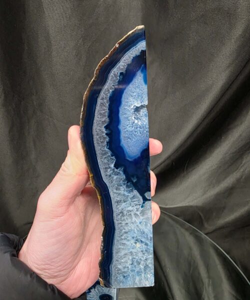 Blue Natural Edge Microcrystalline Quartz Premium Bookends 2 Ornament Handpicked Size 1.316kg H17xW15xD5.5cm - Image 11