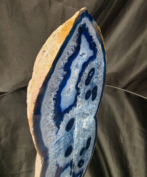 Blue Natural Edge Microcrystalline Quartz Premium Bookends 2 Ornament Handpicked Size 1.316kg H17xW15xD5.5cm - Image 3