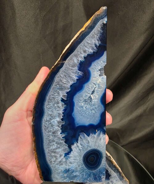 Blue Natural Edge Microcrystalline Quartz Premium Bookends 2 Ornament Handpicked Size 1.316kg H17xW15xD5.5cm - Image 8