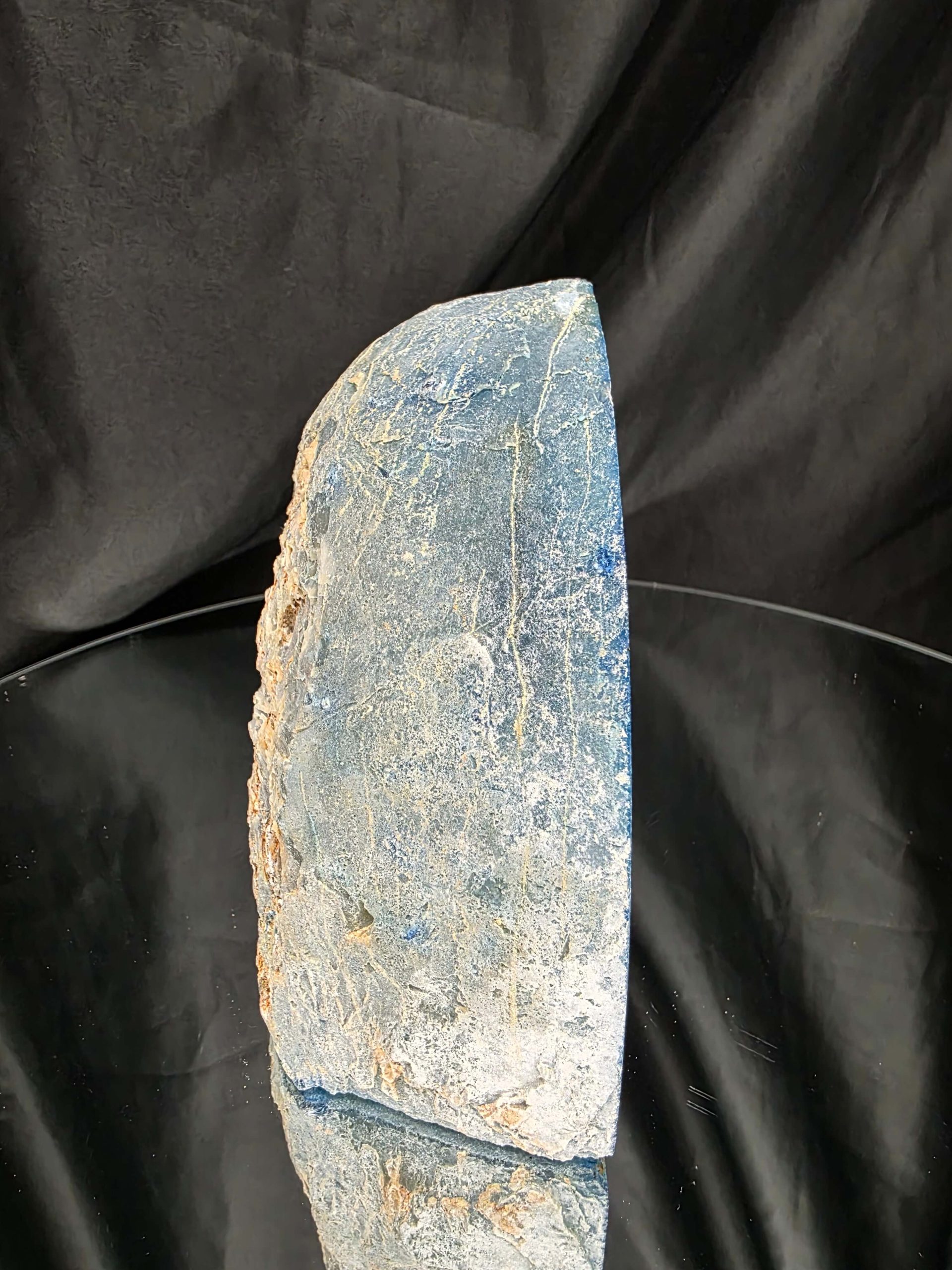 Blue Natural Edge Microcrystalline Quartz Premium Bookends 3 Ornament Handpicked Size 2.012kg H13.5xW14.5xD7cm - Image 6