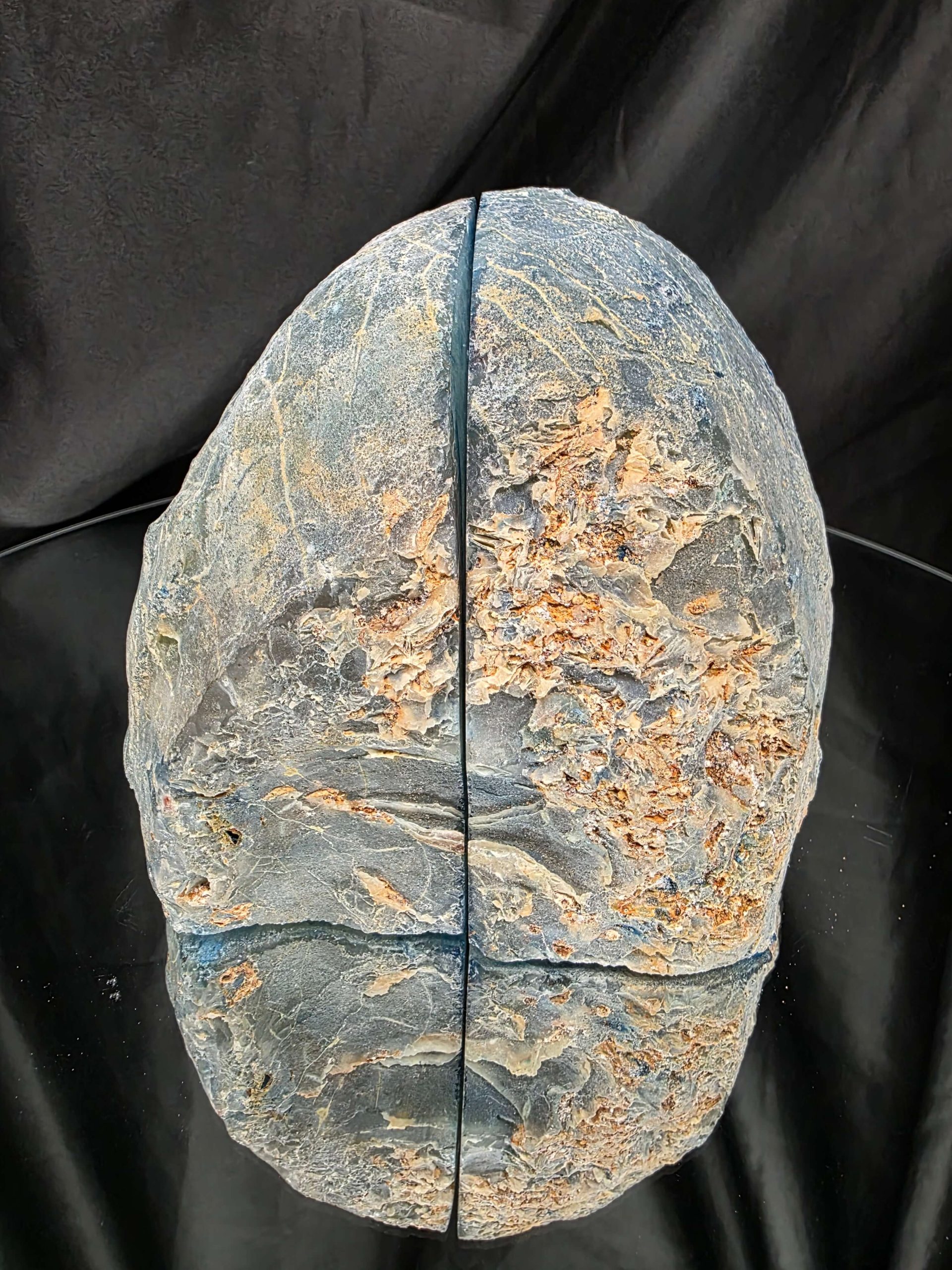 Blue Natural Edge Microcrystalline Quartz Premium Bookends 3 Ornament Handpicked Size 2.012kg H13.5xW14.5xD7cm - Image 7