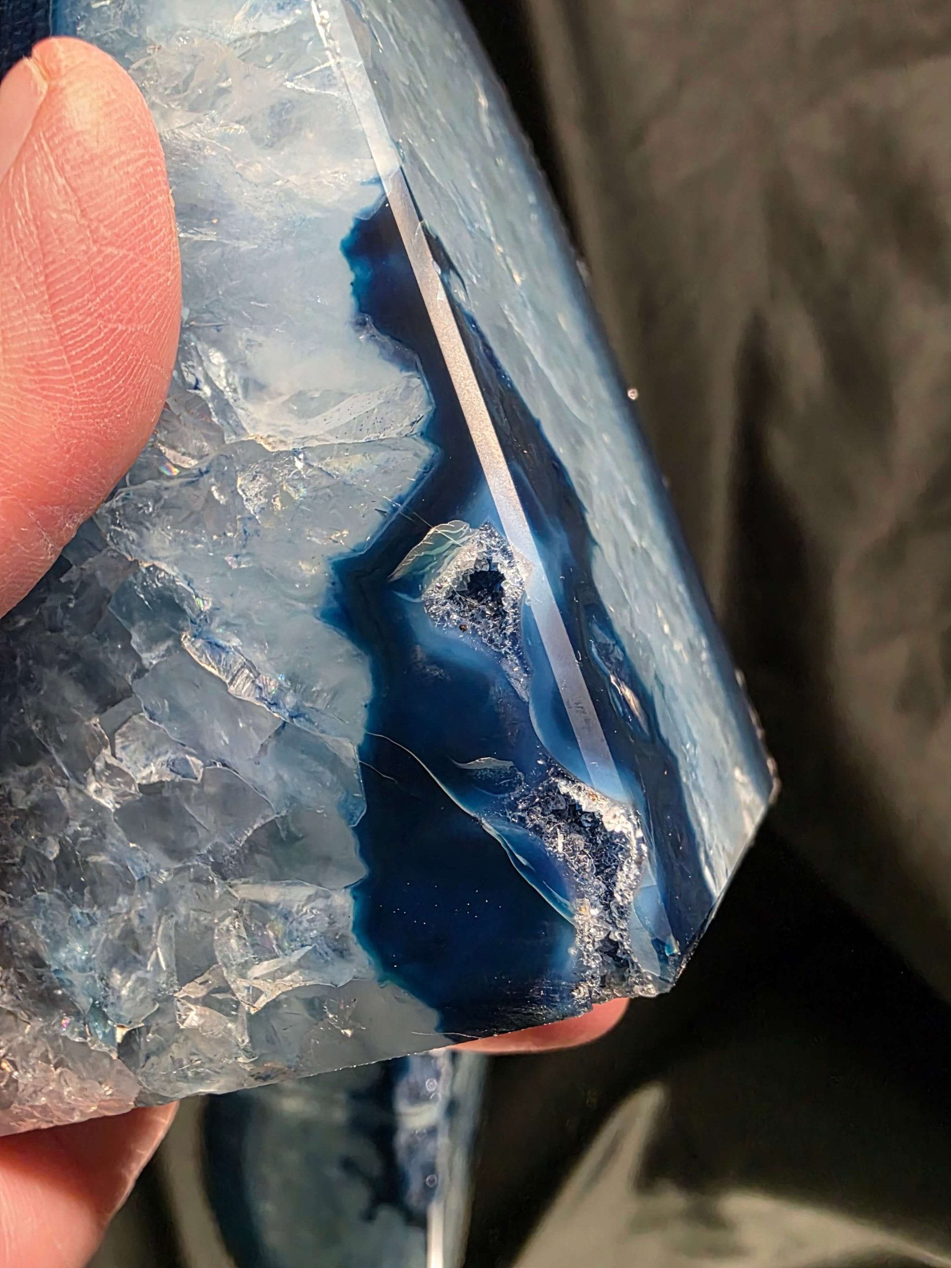 Blue Agate Silver Edge Microcrystalline Quartz Premium Bookends 1 Ornament Handpicked Size 1.841kg H13.5xW18xD8cm - Image 13