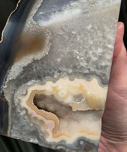 Grey Agate 24ct Gold Edge Microcrystalline Quartz Premium Bookends 2 Ornament Handpicked Size is 2.192kg - H15.5xW16xD6cm - Image 12