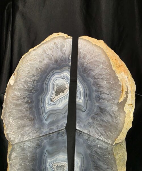 Grey Natural Edge Microcrystalline Quartz Premium Bookends 1 Ornament Handpicked Size 2.146kg H14xW16xD7cm - Image 13