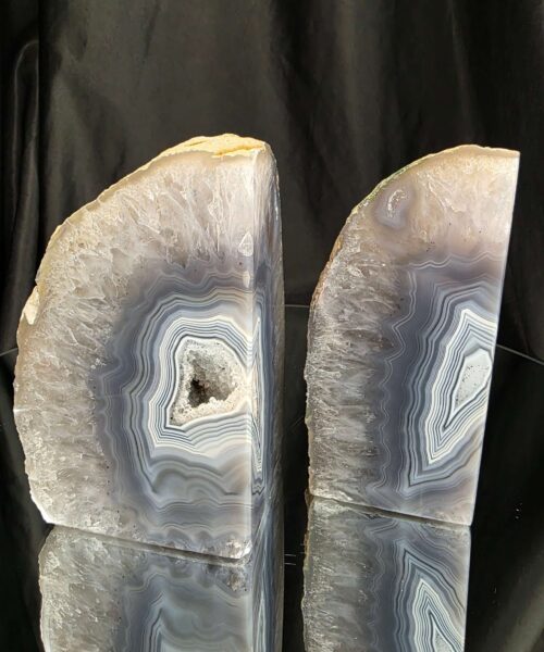 Grey Natural Edge Microcrystalline Quartz Premium Bookends 1 Ornament Handpicked Size 2.146kg H14xW16xD7cm - Image 14