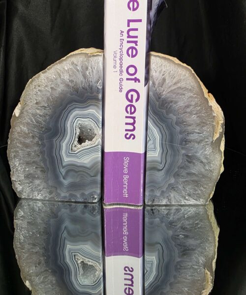 Grey Natural Edge Microcrystalline Quartz Premium Bookends 1 Ornament Handpicked Size 2.146kg H14xW16xD7cm - Image 5