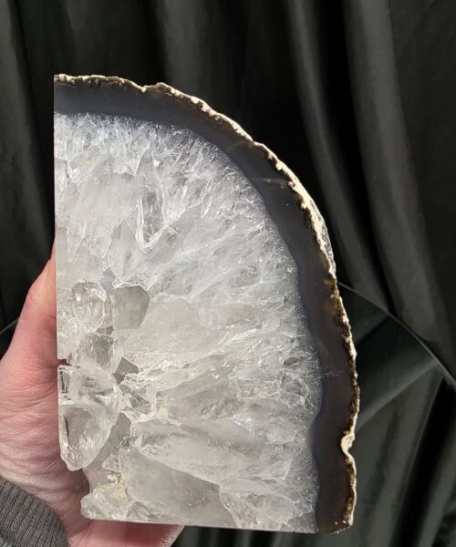 Grey Natural Edge Microcrystalline Quartz Premium Bookends 2 Ornament Handpicked Size 1.653kg H12xW15.5xD6cm - Image 10