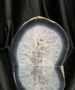 Grey Natural Edge Microcrystalline Quartz Premium Bookends 3 Ornament Handpicked Size 2.067kg H13xW15xD6cm