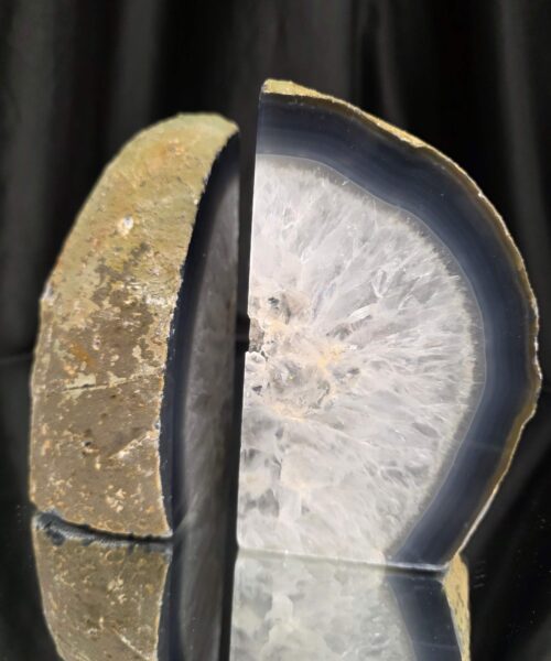 Grey Natural Edge Microcrystalline Quartz Premium Bookends 3 Ornament Handpicked Size 2.067kg H13xW15xD6cm - Image 14