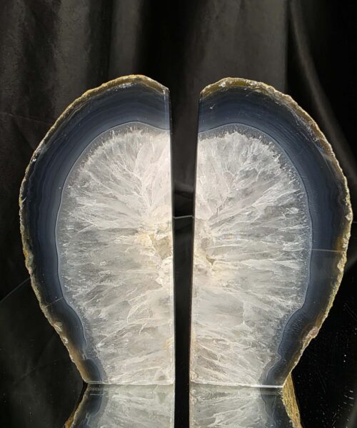 Grey Natural Edge Microcrystalline Quartz Premium Bookends 3 Ornament Handpicked Size 2.067kg H13xW15xD6cm - Image 15