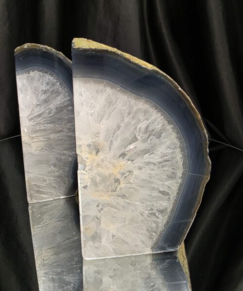 Grey Natural Edge Microcrystalline Quartz Premium Bookends 3 Ornament Handpicked Size 2.067kg H13xW15xD6cm - Image 16