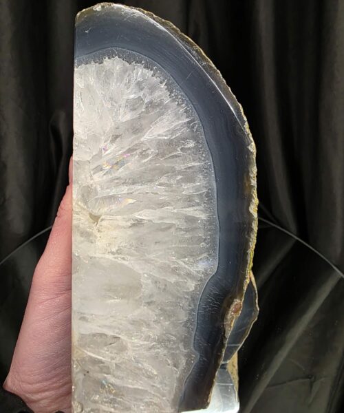 Grey Natural Edge Microcrystalline Quartz Premium Bookends 3 Ornament Handpicked Size 2.067kg H13xW15xD6cm - Image 9