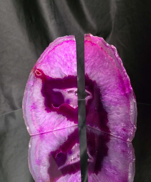 Pink Natural Edge Microcrystalline Quartz Premium Bookends 2 Ornament Handpicked Size 1.883kg H14xW17xD7cm - Image 16