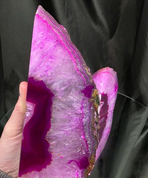 Pink Natural Edge Microcrystalline Quartz Premium Bookends 2 Ornament Handpicked Size 1.883kg H14xW17xD7cm - Image 9